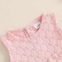 Adorable Baby Girls Summer Outfits with Bow Headband Floral Butterfly Pattern Tops and Matching Dresses - 3 Piece Set for 2