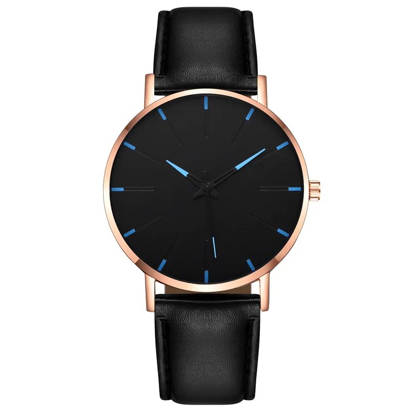 2022 Minimalist Men's Fashion Ultra Thin Watches Simple Men Business Leather Belt Quartz Watch Relogio Masculino 