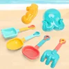 13/18PCS Summer Children Beach Toys Set Cartoon Bucket Shovel Silicone Sandbox Accessories Bag Summer Outdoor Sand Water Toys 4