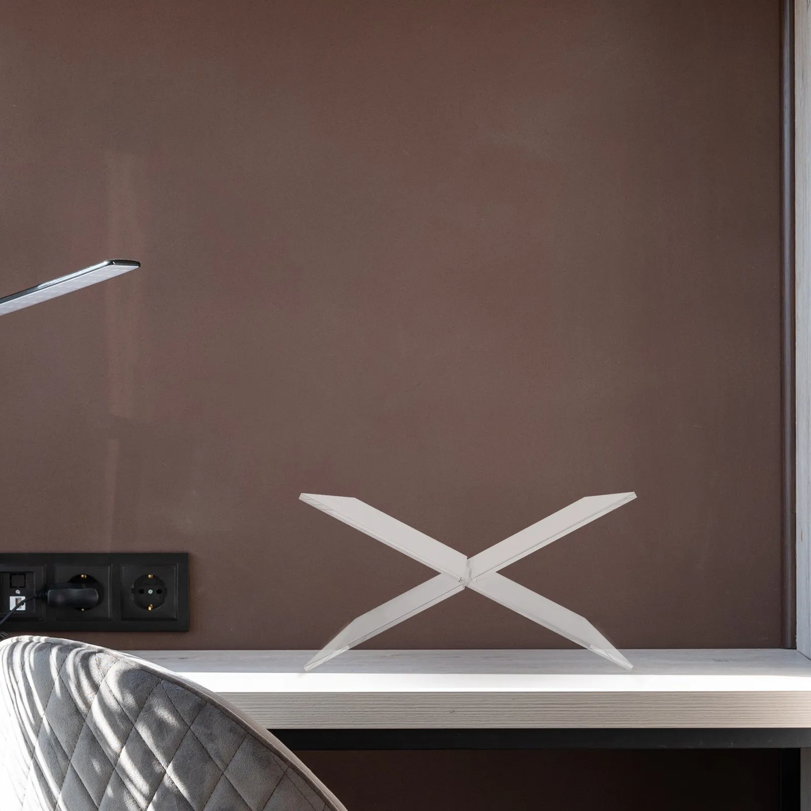 투명한 책꽂이 다용도 데스크탑 스탠드 창의적인 디자인 컴팩트하고 견고한 다기능 사용 홈 오피스 도서관