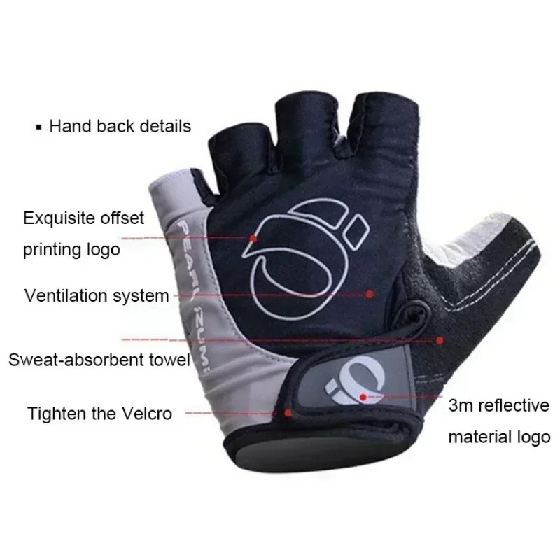 1Pair Gel Half Finger Cycling Gloves Anti-Slip Anti-sweat Anti Shock MTB Road Bike Gloves Bicycle Left-Right Hand Gloves 2