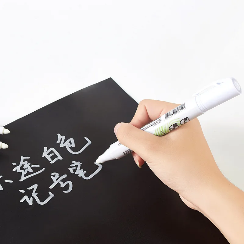 Permanent Marker Pen White Marker Pen Permanent Paint Oily Waterproof for Tire Painting Graffiti Fabric Wood Leather