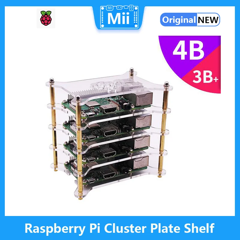 Scaffale Impilabile Per Piastra A Grappolo Raspberry Pi 4B/3B/3B +/2B Modello Multistrato Trasparente Custodia Impilabile Per Raspberry Pi