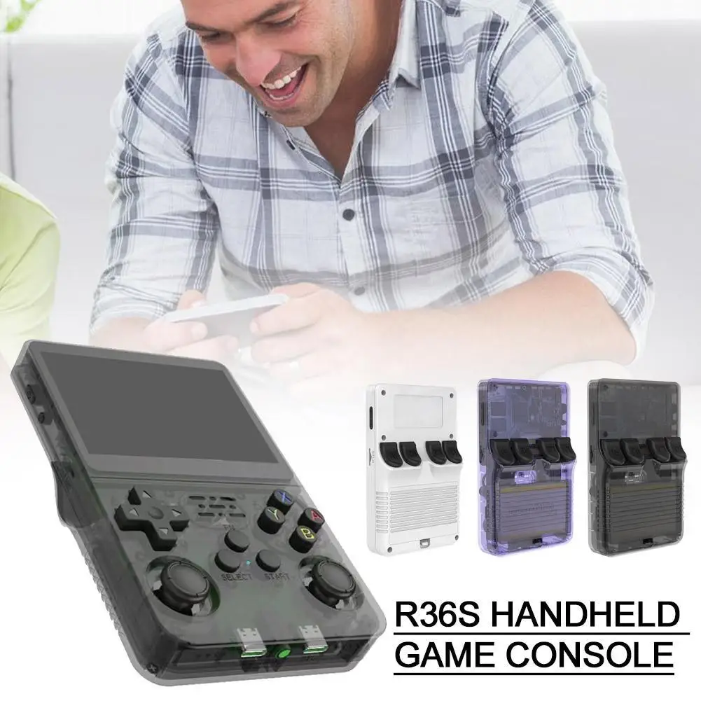 

Retro Handheld Video Game Console R36S Linux System 3.5 Inch IPS Screen Portable Pocket Video Player R35S 64/128GB Games