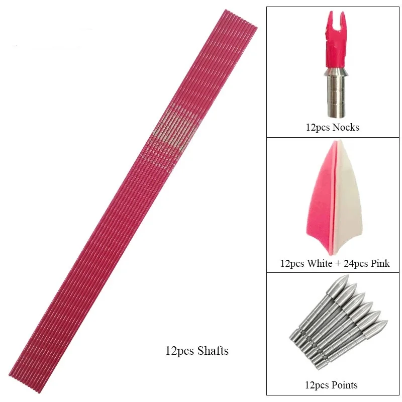 

Стрелы для самостоятельной сборки стержень 800 ID 1,75 мм 30 дюймов валы дюйма Пластиковые лопасти 80 г точки из нержавеющей стали Рекурсивный лук Охота стрельба