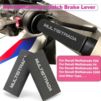 Manopole manubrio termorestringenti per moto Copri leva freno frizione Guanto antiscivolo per Ducati Multistrada V2S V4 950 1260