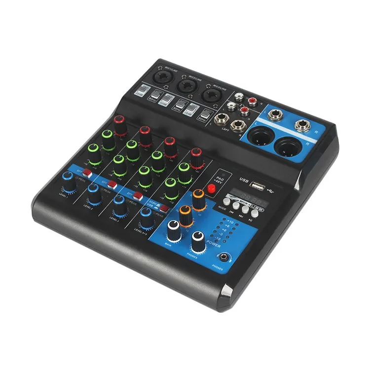 Audio Mixer Audio Interface Audio Processor 5-Way Computer Recording Free Drive Sound Card Mixing Console Professional Pro Audio Equipment