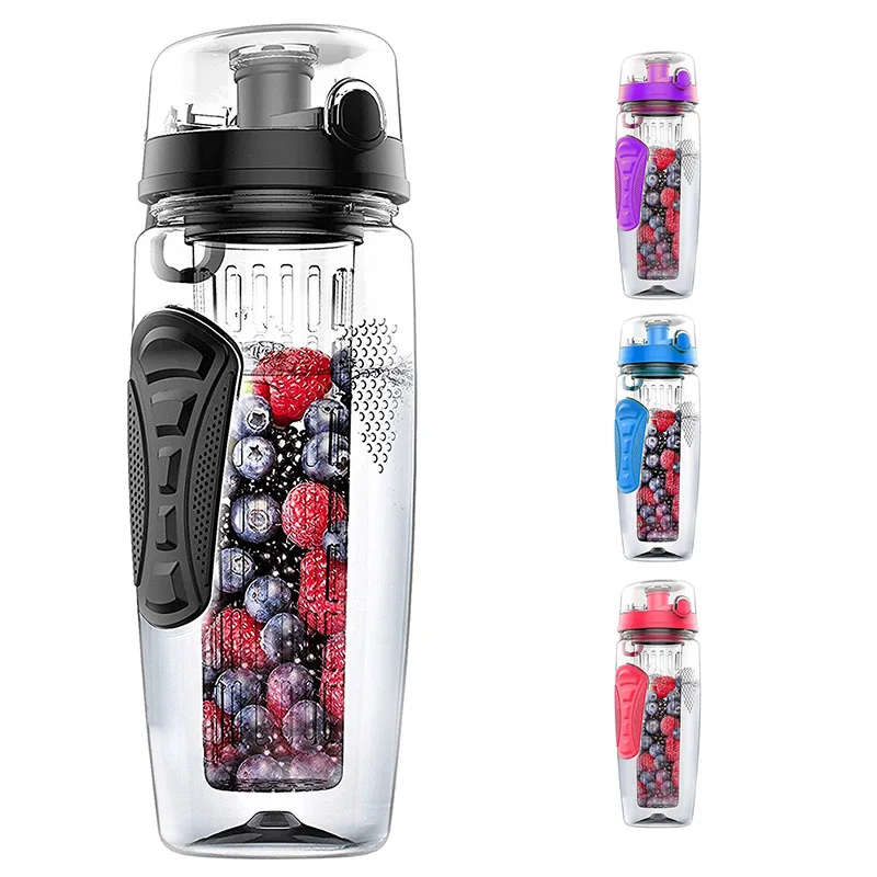 Fruit Infusing Infuser Water Bottle 1000Ml 32Oz Plastic Sports Detox Health water bottle,sports water bottle,sports bottle,plastic water bottle