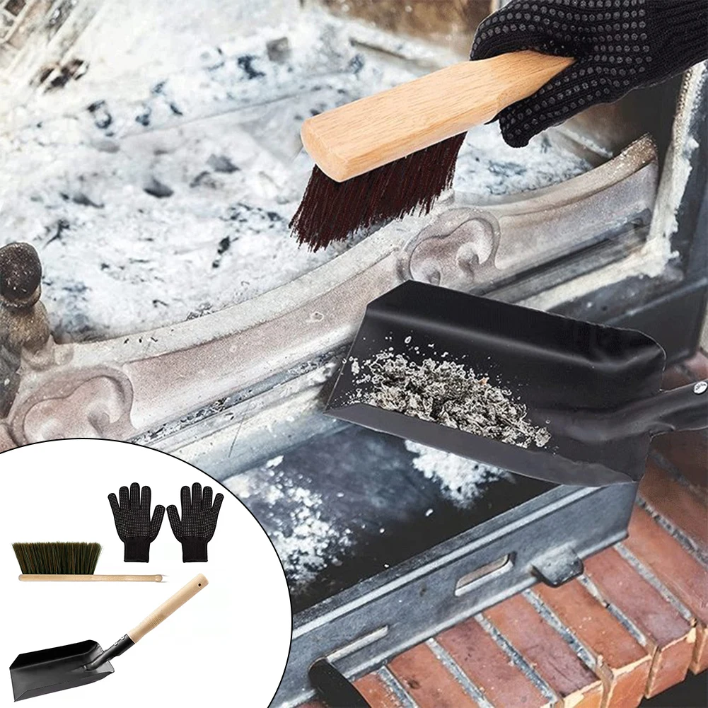 

Fireplace Cleaning Hearth Set Coal Shovel And Hearth Brush Set, Fireplace Shovel And Brush Set For Ash