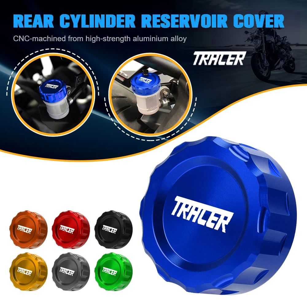 

For Yamaha mt 07 MT07 MT09 Tracer 700 900 gt tracer9/7/gt Motorcycle Aluminum Rear Brake Fluid Reservoir Oil Tank Cap Cup Cover