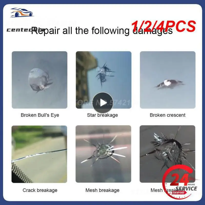 124PCSCarWindshieldRepairKitQuickFixCarCrackedGlass