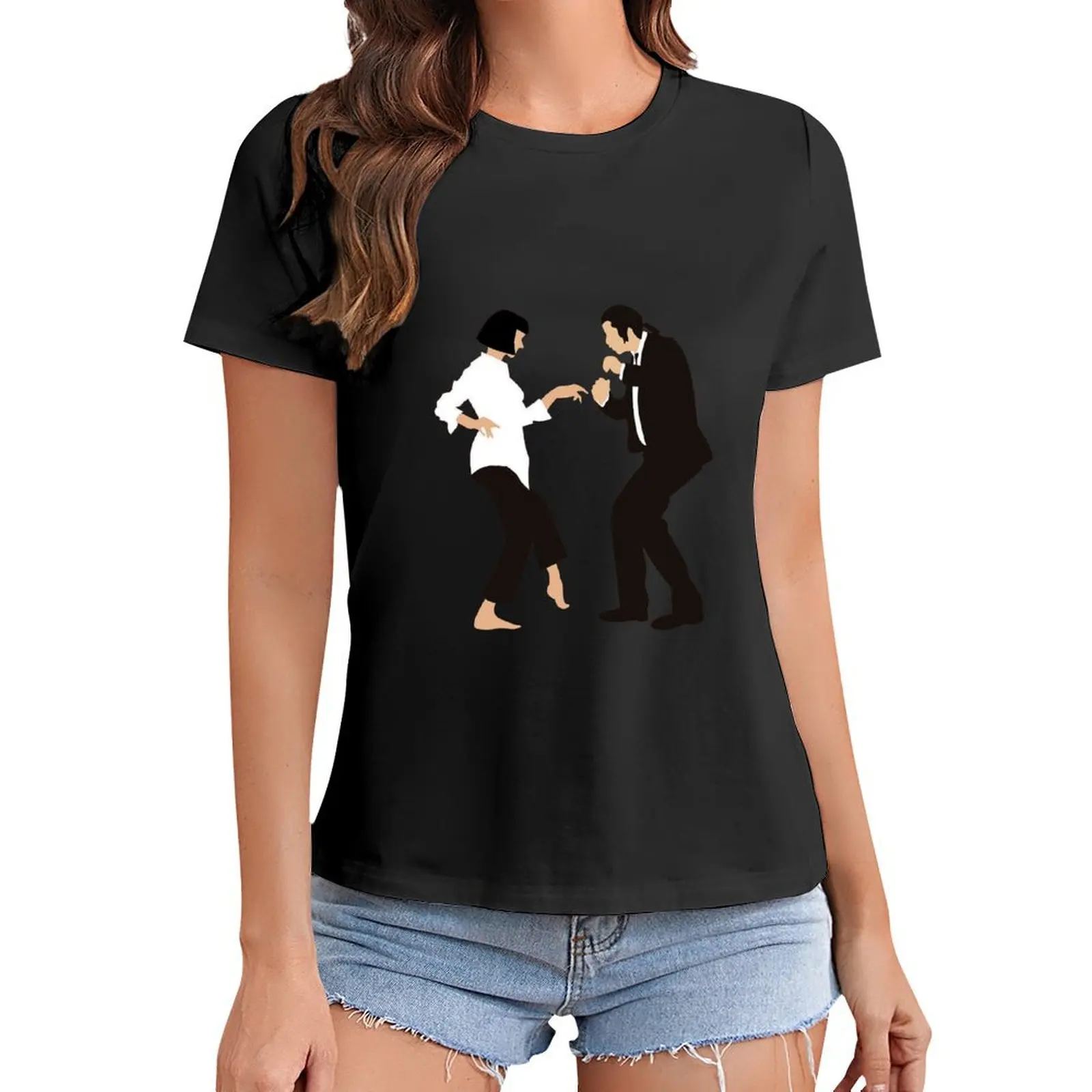 

Happy Dance T-Shirt blacks quick-drying quick drying Woman clothes