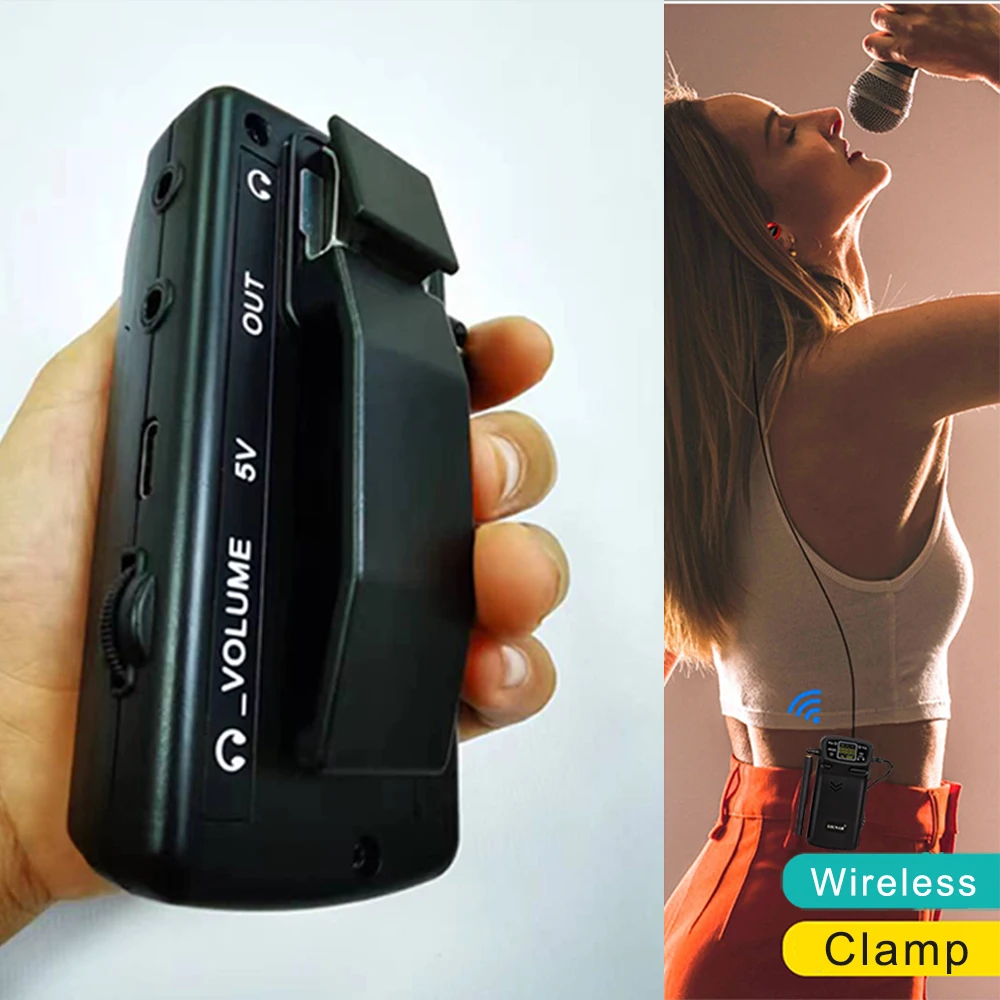 Wireless Stage Return Stereo Audio In Ear Monitor System UHF Transmitter Receiver Two Channel Sound Without Delay Singer Listen