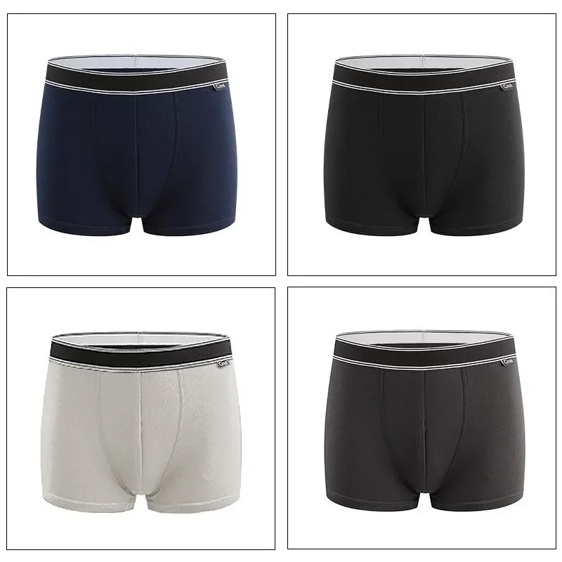 4PCS Cotton Boxers Men Breathable Panties Sexy Men Briefs Comfort Underpants Male Underwear Antibacterial Boxer Seamless Panty