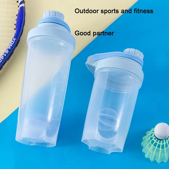 Creative Portable Shaking Cup with Handle Graduated Convenient and Practical Cup Sealed and Leak-proof Solid Color Water Cup