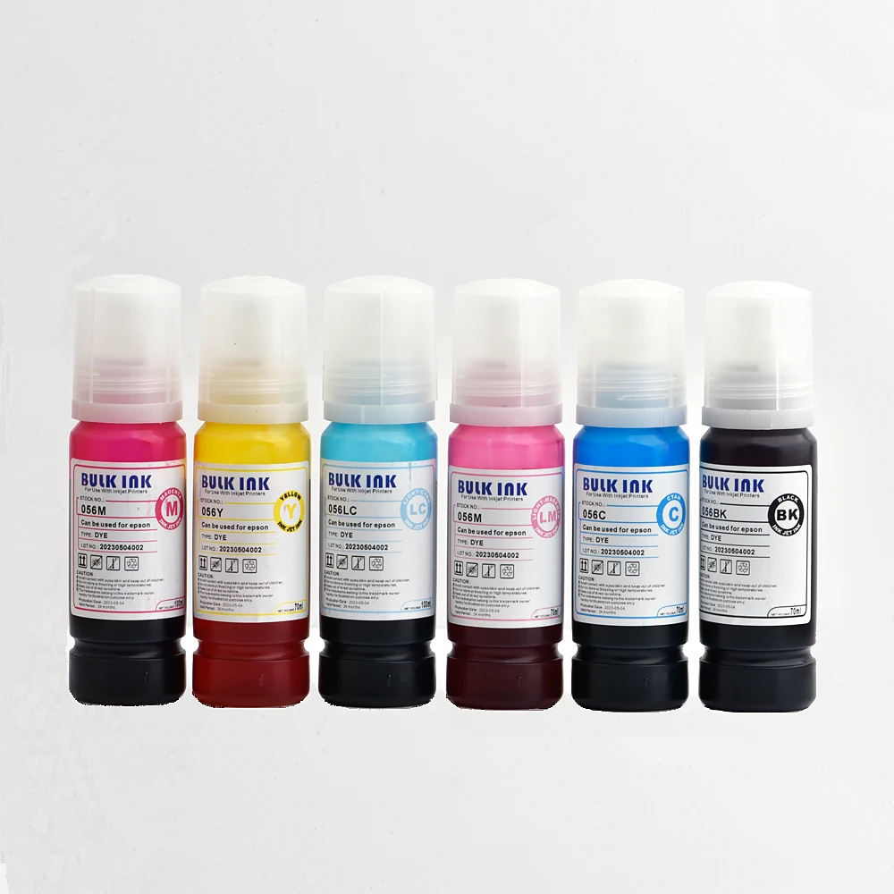 6Pcs Epson Refill Dye Ink Kit Per Epson Ecotank L3150 L3110 L3100 L3210 L3250 L1110 5190 Et-2710 102 003 Stampante Per Serbatoi Ecologici