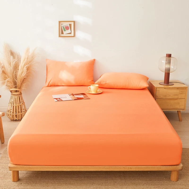 Sábana Bajera De Algodón 100% Elástica - Tamaño King 200x220 Cm, Caída 25 Cm, 500 Hilos, Suave Y Fácil De Lavar, Color Sólido