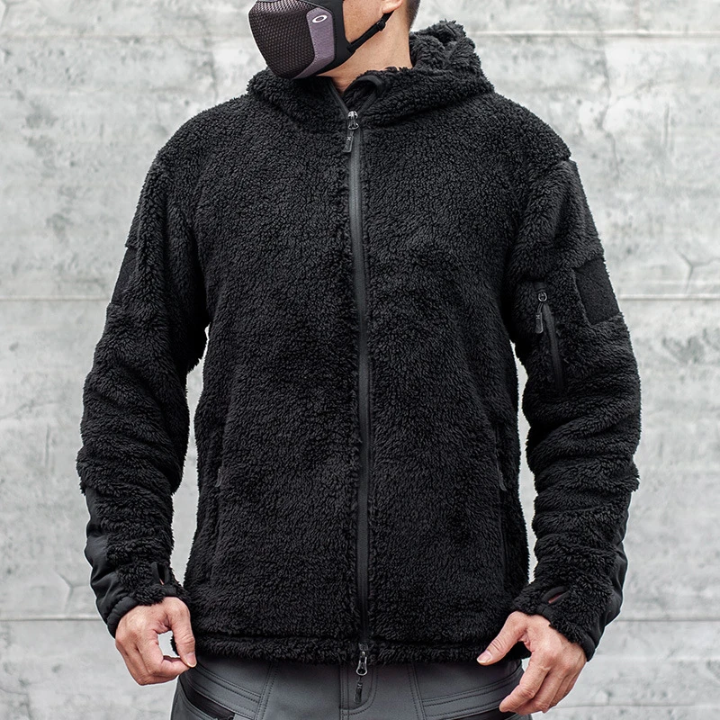 MEGE Tactical Bear Skin Bear Fleece Jacket Long Fleece Sweatshirt