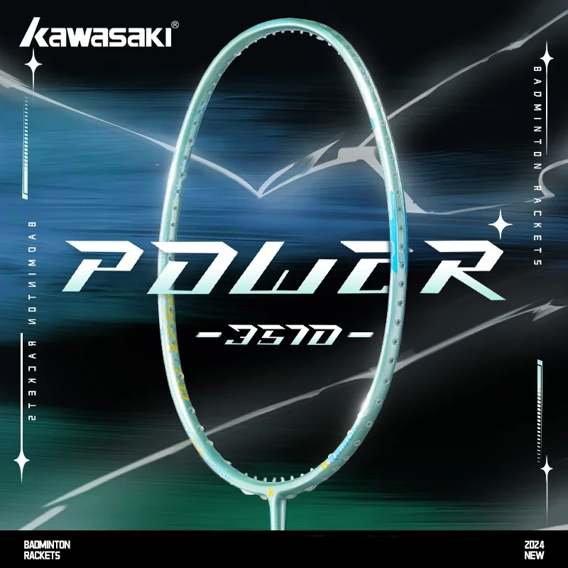 Kawasaki Raqueta Badminton Powerful Attack Power-3570 5U Ultra-Light Badminton Racket Carbon Professional Racket