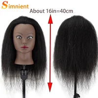 Têtes de Mannequin Afro pour tressage, poupées de cheveux, formation humaine réelle, modèle de coiffeur, Kit de coiffure naturel pour femmes, perruques 2
