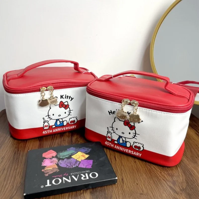 Makeup Bag Large Capacity Cartoon Ins Style Minimalist 2023 New Cute Portable Travel Storage Skincare Bag