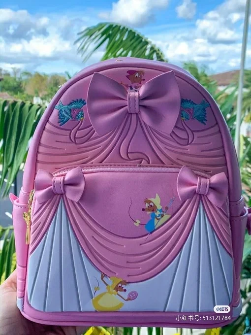 New Disney Loungefly Cinderella 70th Anniversary Pink Dress Flip