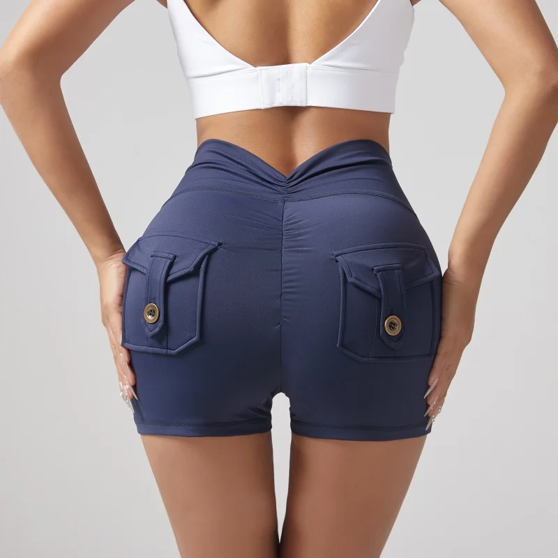 🍑 Wrinkled High-Waist Pocket Leggings for Women