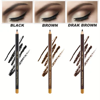 12pcs black/borwn/dark brown eyebrow pencil sharpener Eyebrow Pencil with Sharpener eyebrow line lasting 3