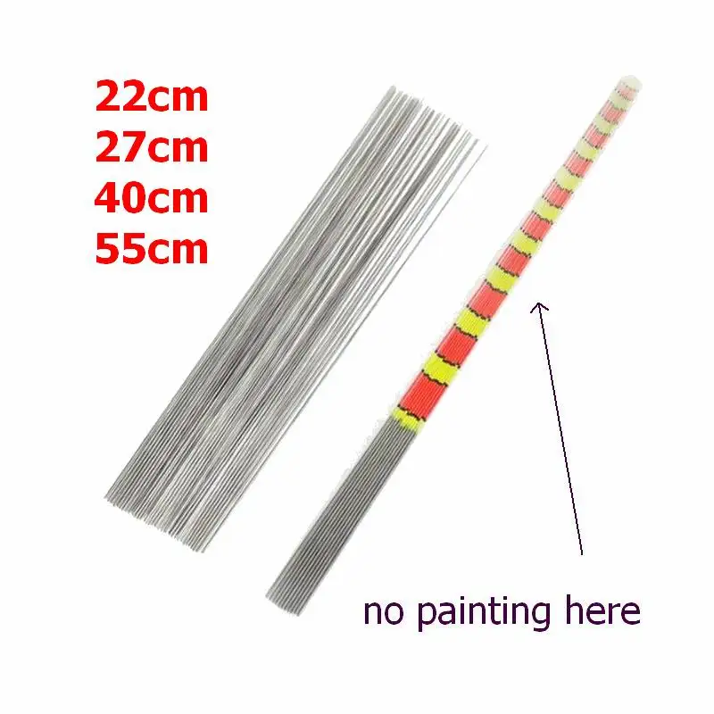 RA001 Nur 1 Stück, Spitze 0,25mm 0,3mm 0,4mm 0,6mm 0,8mm 22cm-55cm, Schaft 0,85mm - 2,8mm Raft-Angelrutenrohling-Spitzen aus Titan