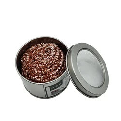 Copper Wire Mesh Cleaning Ball for Desoldering & Soldering Iron Tips (Silver)