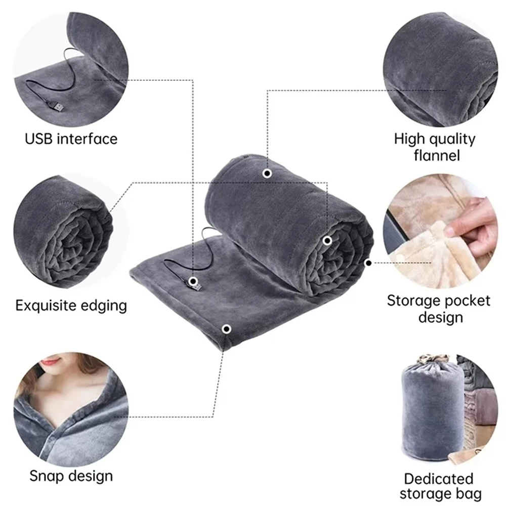Machine Washable Electric Blanket USB 5V Warm Bed Heater Thermostat Electric Mattress Soft Heating Blanket Warmer Heater Carpet electric heating blanket electric heating pad