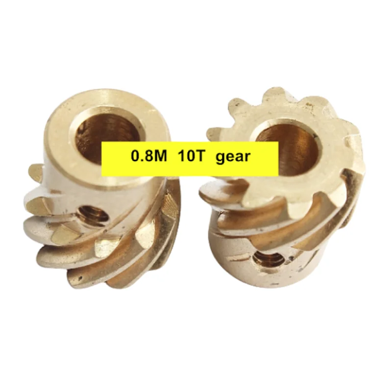 

2PCS/LOT 0.8M 10T copper/Plastic POM Helical Gear,45 Degree Staggered Tooth! 3MM 4MM 5MM Hole Diameter