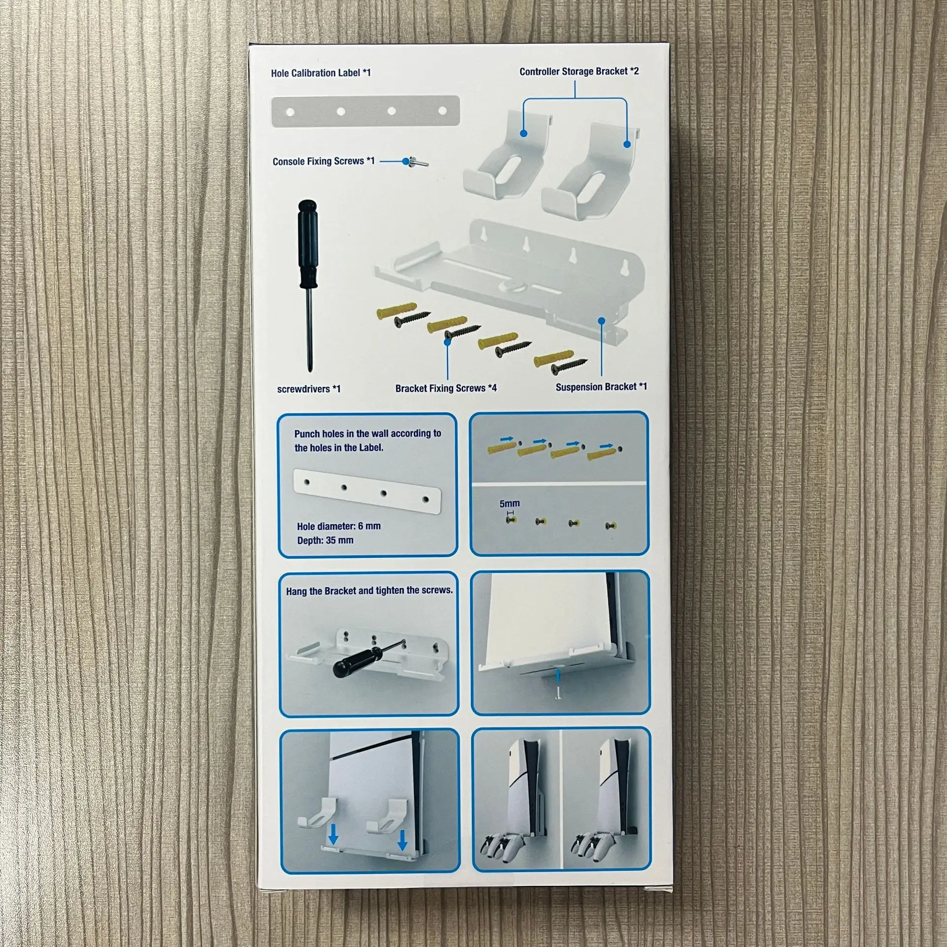 GP-526 For PS5 Slim Controller wall mounted rack for PS5 Slim host universal wall bracket with handle headphone storage rack