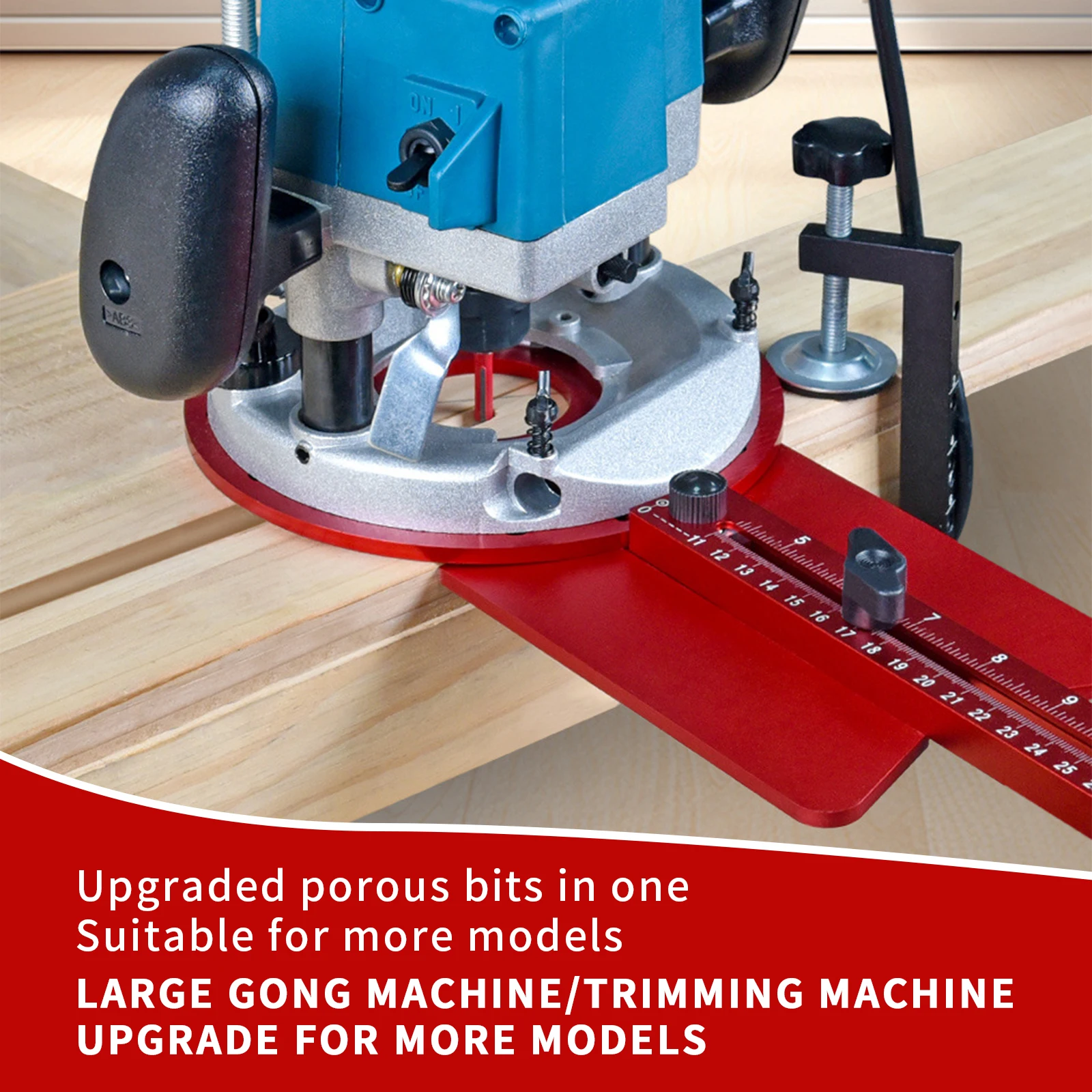 Aluminum Alloy Router Jig Adjustable Router Milling Groove Bracket Multifunctional Circle Cutting Tool for Woodworking