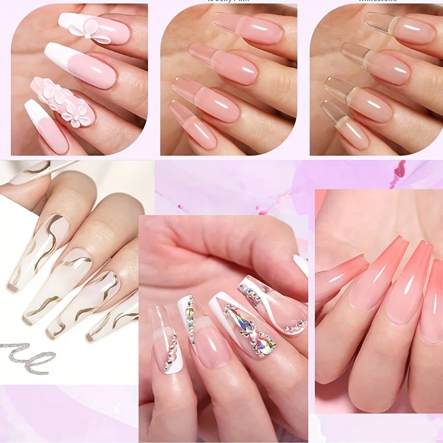 10G Acrylic Nail System: High Quality Acrylic Powder for Nail Extensions and Shaping - Crystal Powder for Nail Art 4