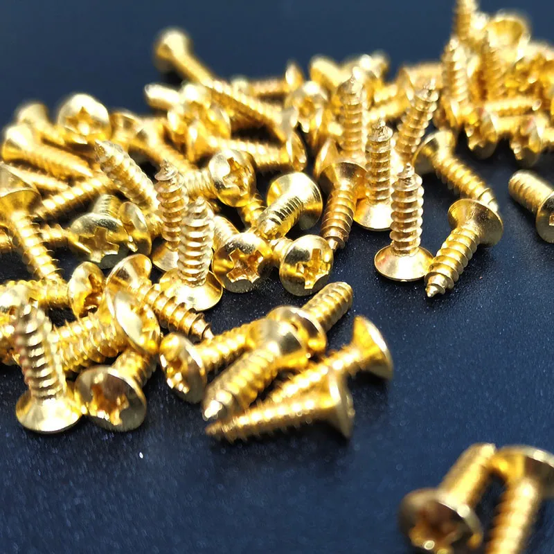 50pcs ST TL Style Electric Bass Guitar Pickguard Screws 3*12mm Cavity Cover Jack Cover Plate Screw Guitar Accessories guitar accessories guitar pickguard screws