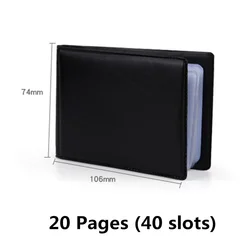 Deluxe Multi - Capacity Card Holder Album - Premium Artificial Leather for Credit Card Organization and Display (Black 40slots)
