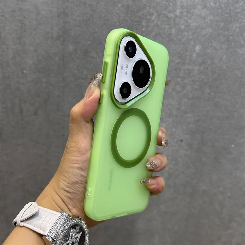 Matte Clear Candy Color Magnetic Shockproof Case
