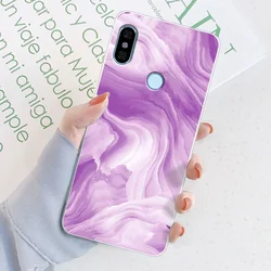 Marble Transparent Silicone Clear Phone Case - Elegant Protective Bumper Cover for Redmi Note 5 Pro (TM2076)