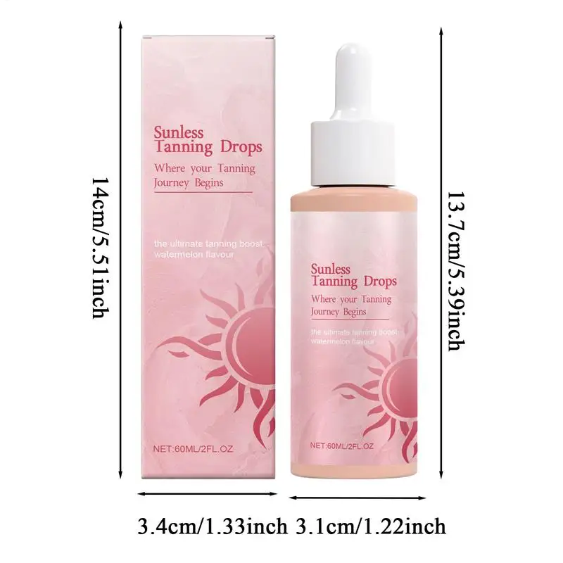 60ml Self Tanning Drops Enhance Skin care Liquid Bronzer Natural Tanner For Body Face Preventing Sunburn Sunless Tanning