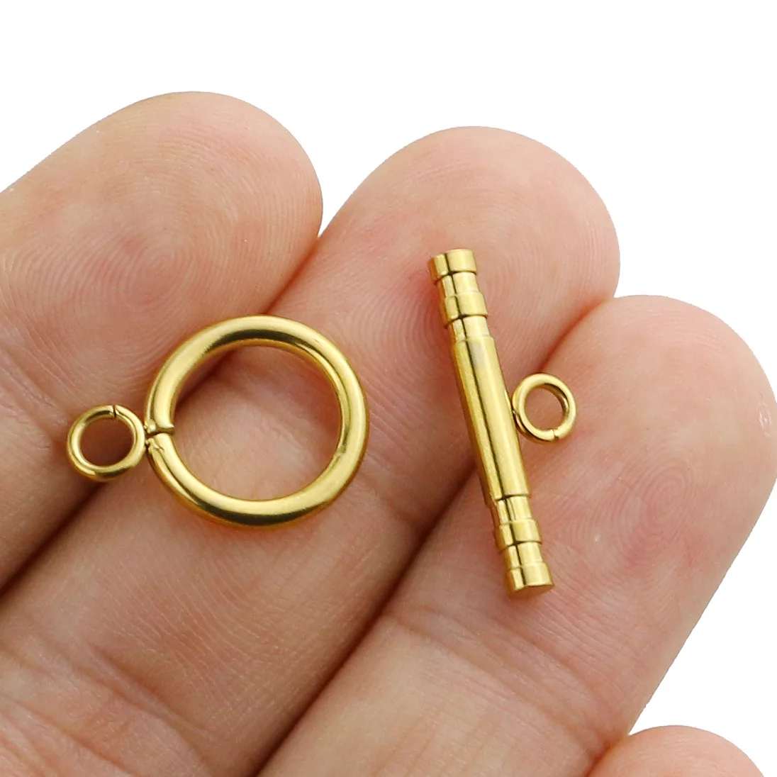 Stainless Steel OT Clasps Buckle Irregular Curved Toggle Clasp Connectors for Bracelet Necklace DIY 6