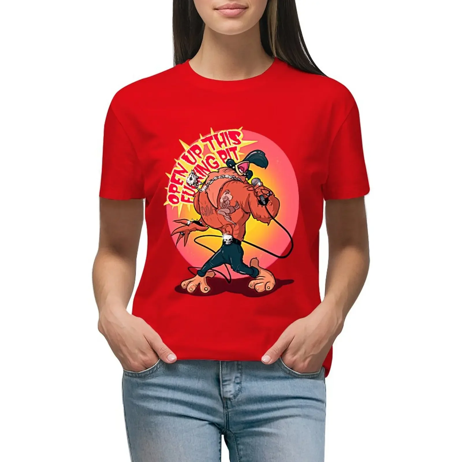 

Metal-A-Doodle T-shirt plus size tops hippie clothes workout shirts for Women