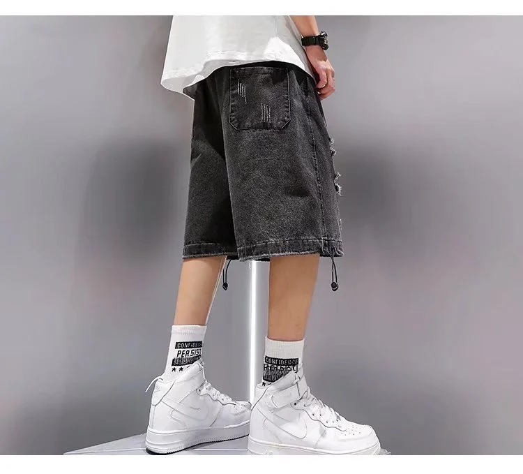 Men's Summer Loose-fit Trendy Denim Shorts American Style Five-point Mid-pants 2023 New Fashion Casual Shorts 17 S1e203075b1c94035a60e166d93457d90d