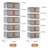 Simple Plastic Kitchen Cabinets Multi-layer Storage Cabinet with Door Multi-functional Pot Storage Cabinet Kitchen Furniture C 6