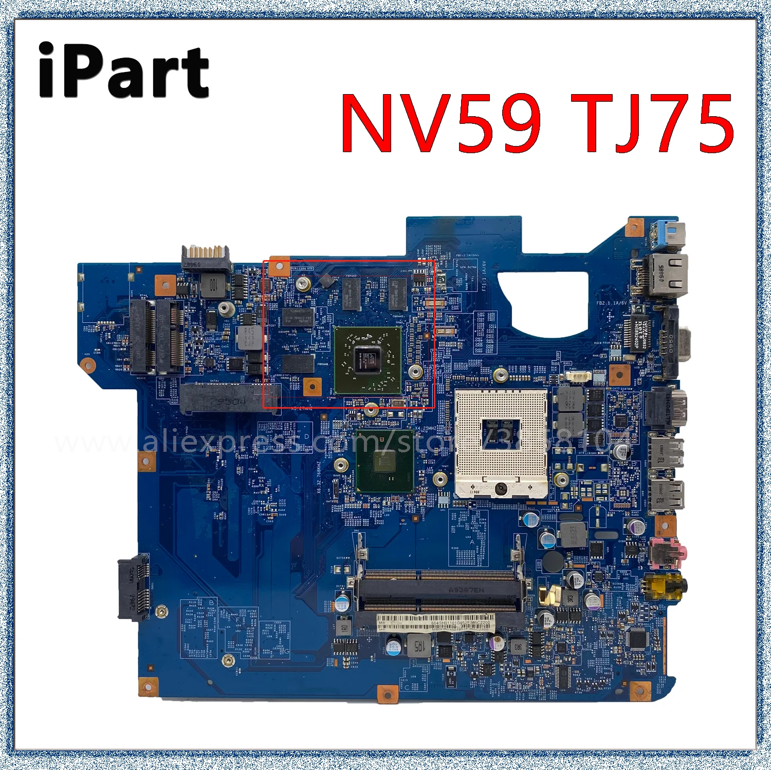 

For Acer Gateway NV59 TJ75 Laptop Motherboard HM55 SJV50-CP 09284-1M 48.4GH01.01M