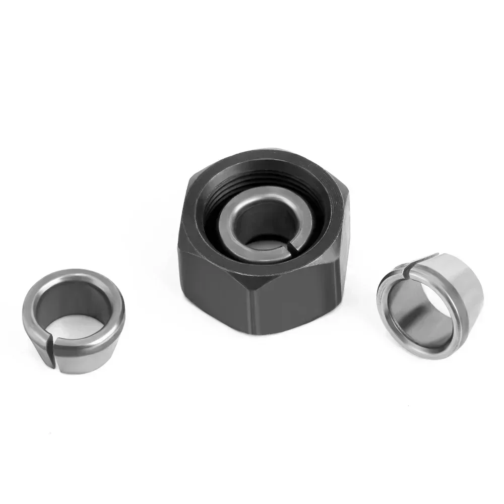 M17 Collet Chuck Adapter Nut 6 6.35 8 9.5 10mm Wood Engraving-Trimming Machine Electric Router Milling Cutter Tool