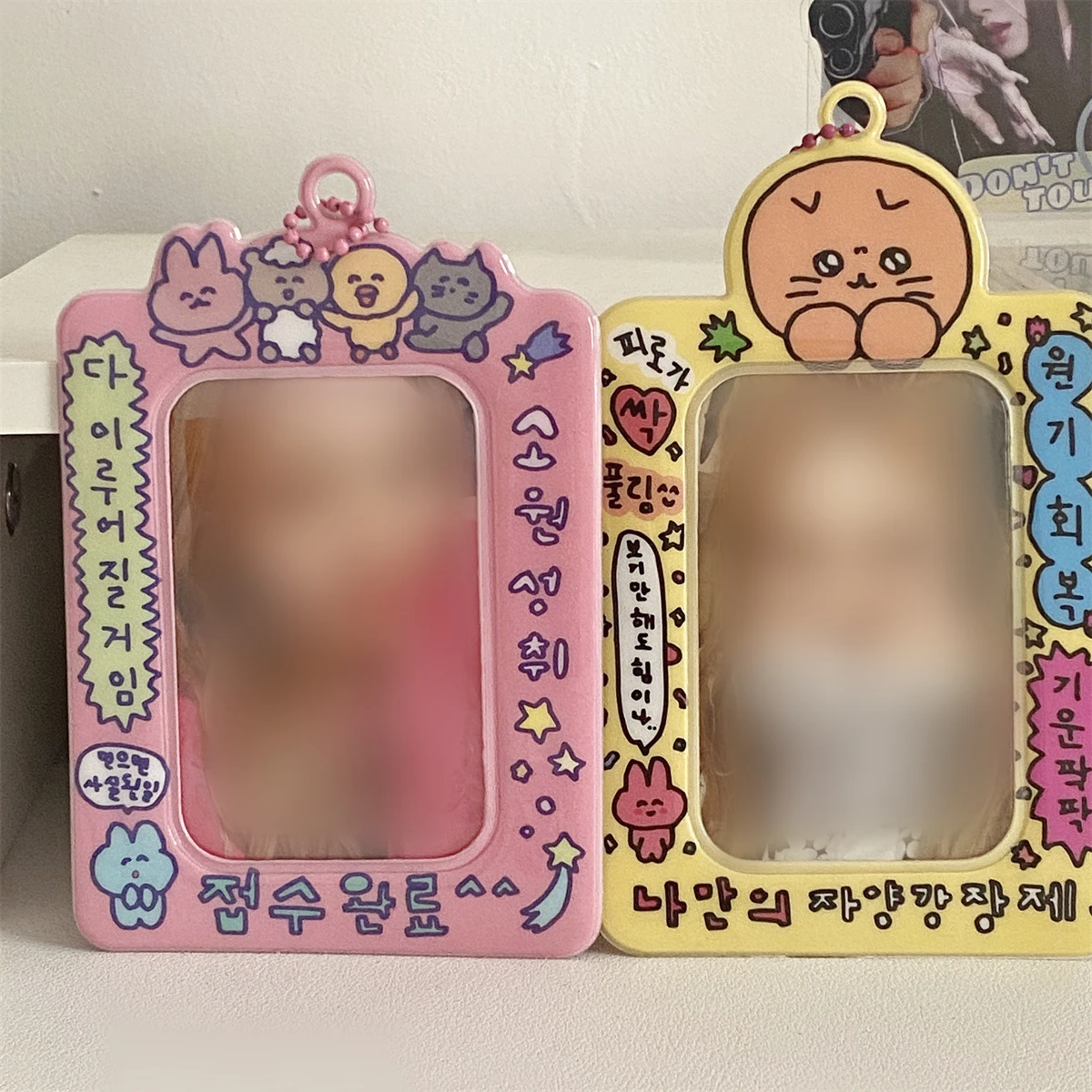 Steve Cute Korean Talisman Photocard Holder Pendants Lucky Wishes Realize Moral Keychain