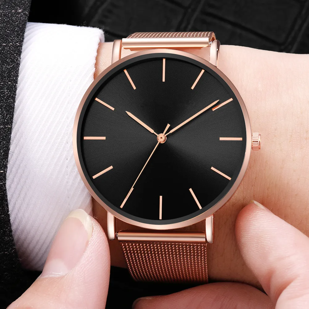 Luxury Simple Watches for Women Stainless Steel Mesh Rose Gold Women's Quartz Wristwatch Fashion Casual Ladies Clock Gift  Reloj 3