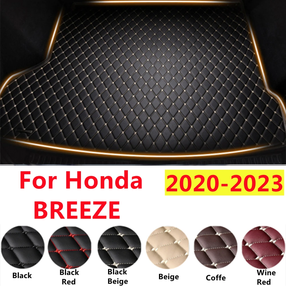 

SJ XPE кожаные автомобильные коврики для багажника на заказ, подходят для Honda BREEZE 2020 2021-2023, автомобильные аксессуары, задний грузовой лайнер, водонепроницаемые накладки для ботинок