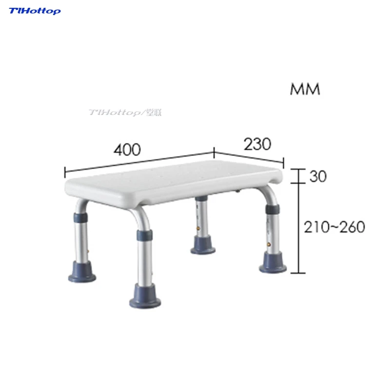 Tlhottop-Bath Shower Foot Stool, Lightweight with Non-slip Feet, Bath Safety Step, YJ-2054 6